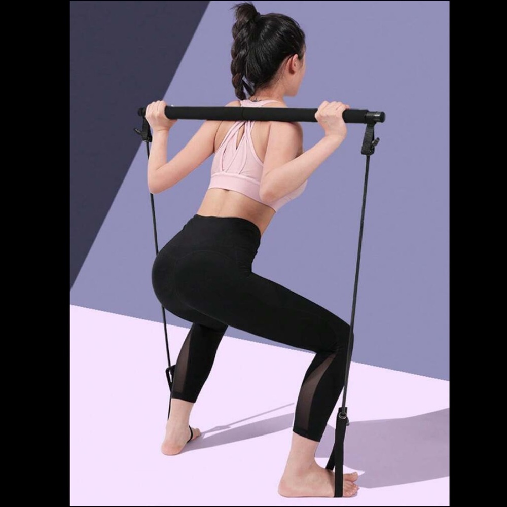 Pilates Stick Portable Strength Training Equipment Stretching, Squats, Leg lifts